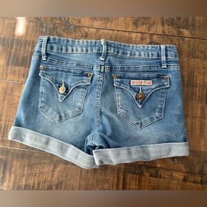Hudson Jeans Girls Blue Denim Cuffed Shorts size 16